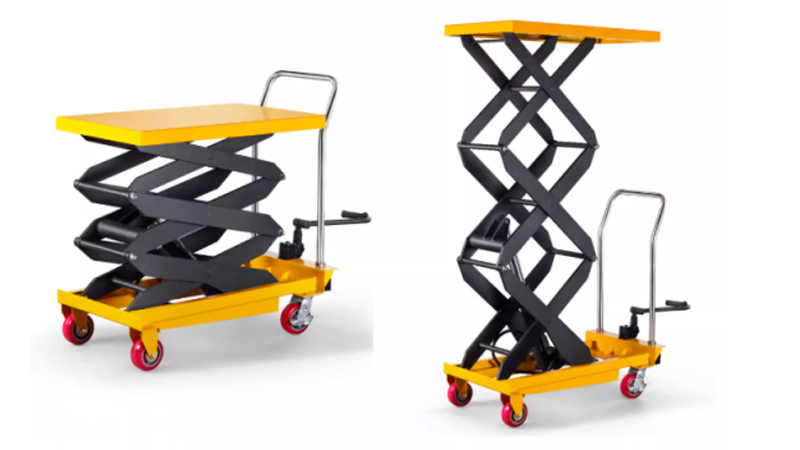 Caso di studio applicativo del tavolo elevatore idraulico da 1000 kg nell'officina di produzione